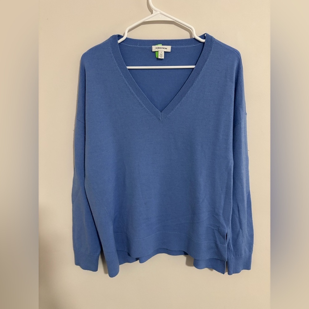 Oversized Blue Wool Sweater By Nordstrom Light Blue Size Small